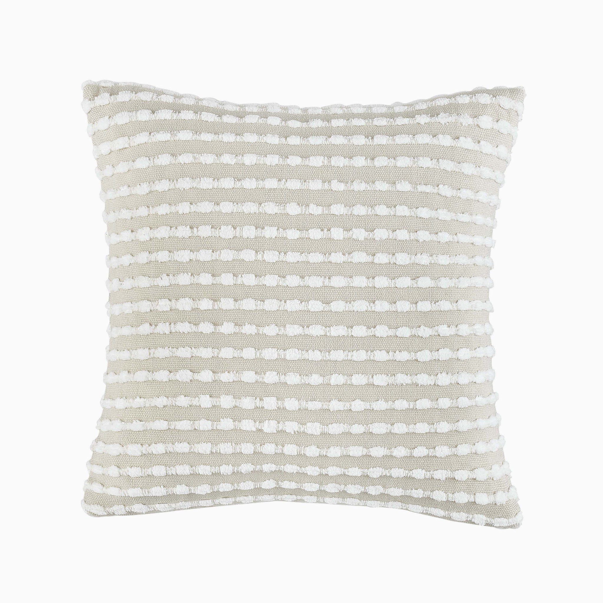 Stab Stitch Cream Square Cushion - DISC Stab Stitch Natural Cushion 43x43CM Accessories Sterling Home 2