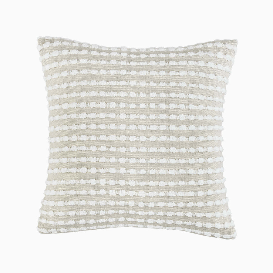 Stab Stitch Cream Square Cushion - DISC Stab Stitch Natural Cushion 43x43CM Accessories Sterling Home 2