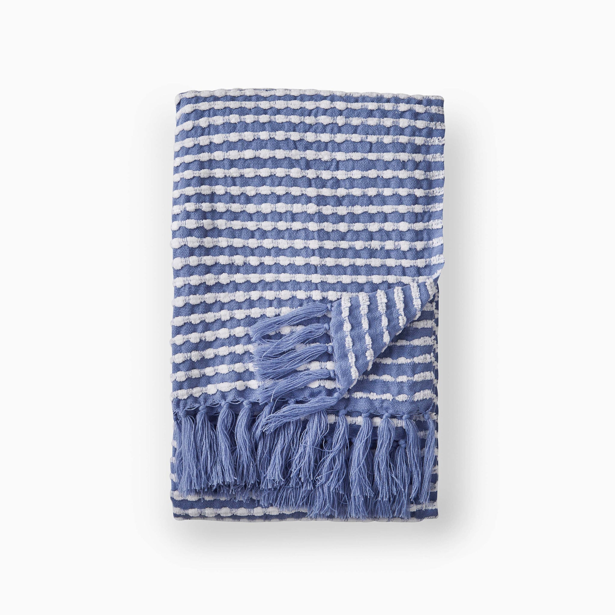 Stab Stitch Blue Throw - DISC Stab Stitch Blue Throw 125x150CM Accessories Sterling Home 2