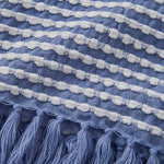 Stab Stitch Blue Throw - DISC Stab Stitch Blue Throw 125x150CM Accessories Sterling Home 3