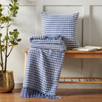 Stab Stitch Blue Throw - DISC Stab Stitch Blue Throw 125x150CM Accessories Sterling Home 5