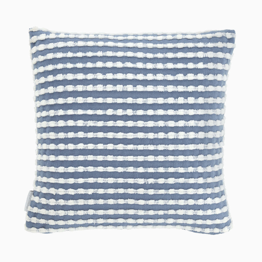 Stab Stitch Blue Square Cushion - DISC Stab Stitch Blue Cushion 43x43CM Accessories Sterling Home 2