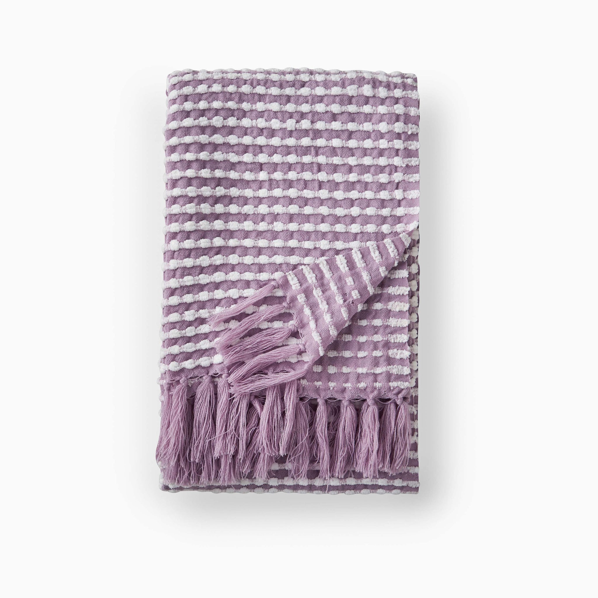 Stab Stitch Purple Throw - DISC Stab Stitch Lilac Throw 125x150CM Accessories Sterling Home 2