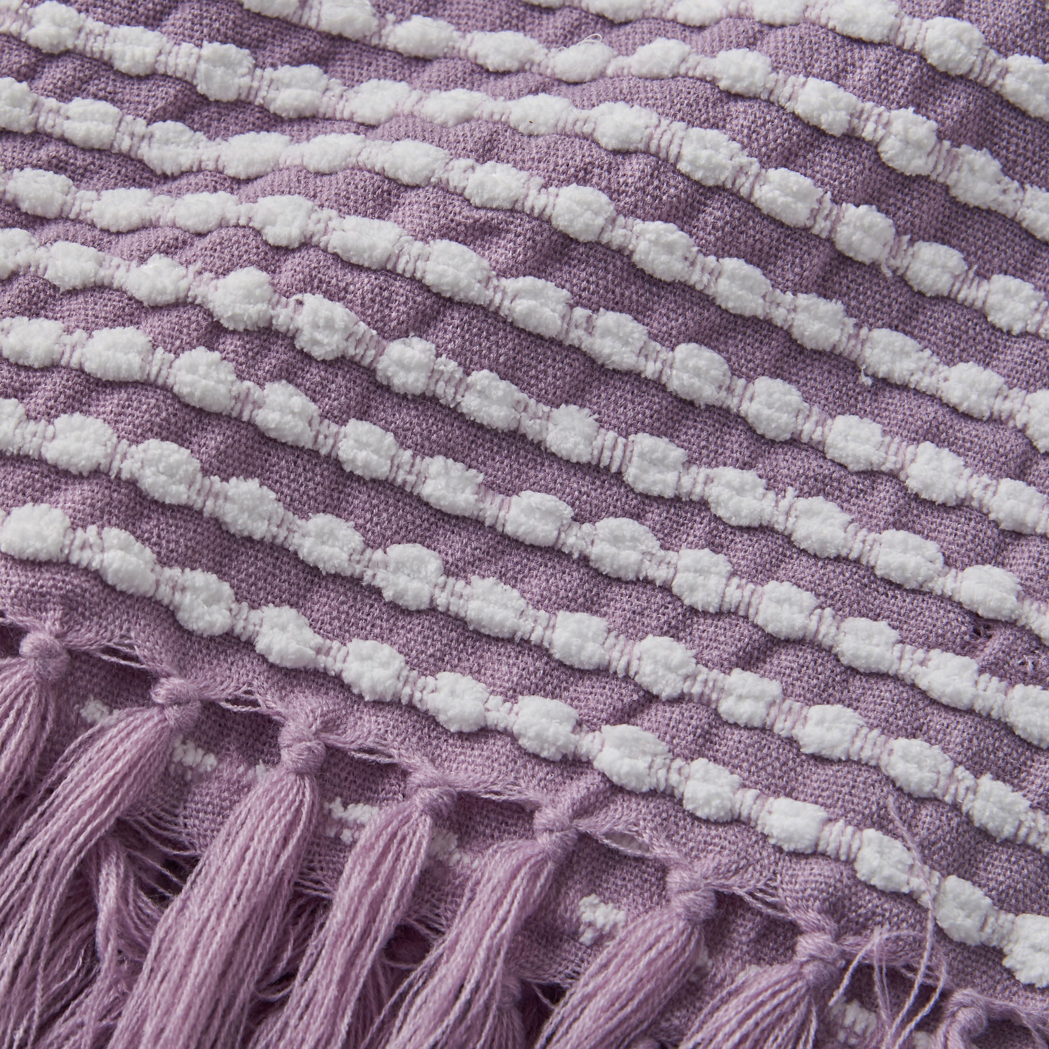 Stab Stitch Purple Throw - DISC Stab Stitch Lilac Throw 125x150CM Accessories Sterling Home 3