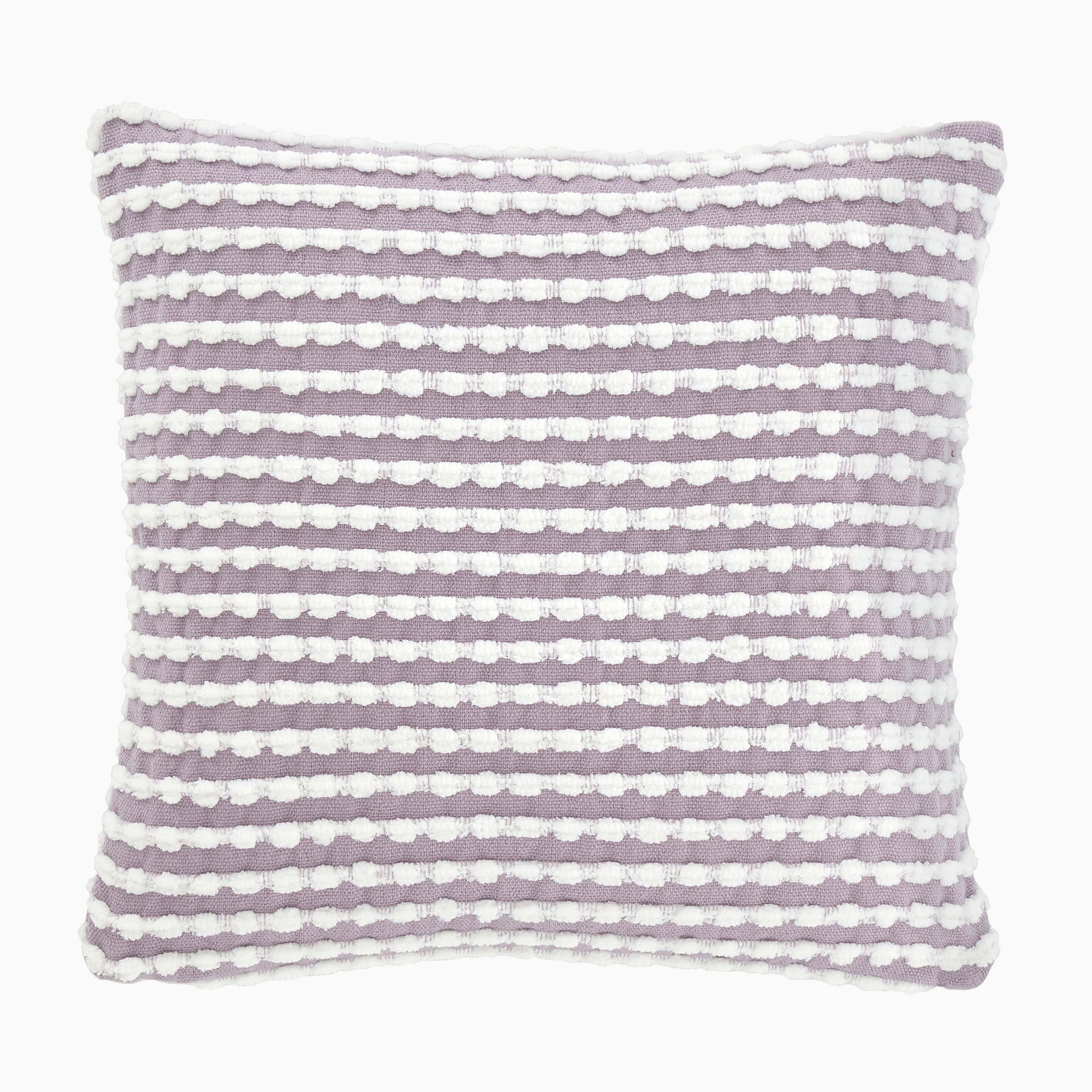 Stab Stitch Purple Square Cushion - DISC Stab Stitch Lilac Cushion 43x43CM Accessories Sterling Home 2