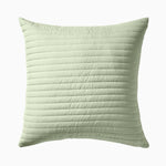 Quilted Lines Green Square Cushion - DISC Quilted Lines Cushion Sage 55x55CM Accessories Sterling Home 2