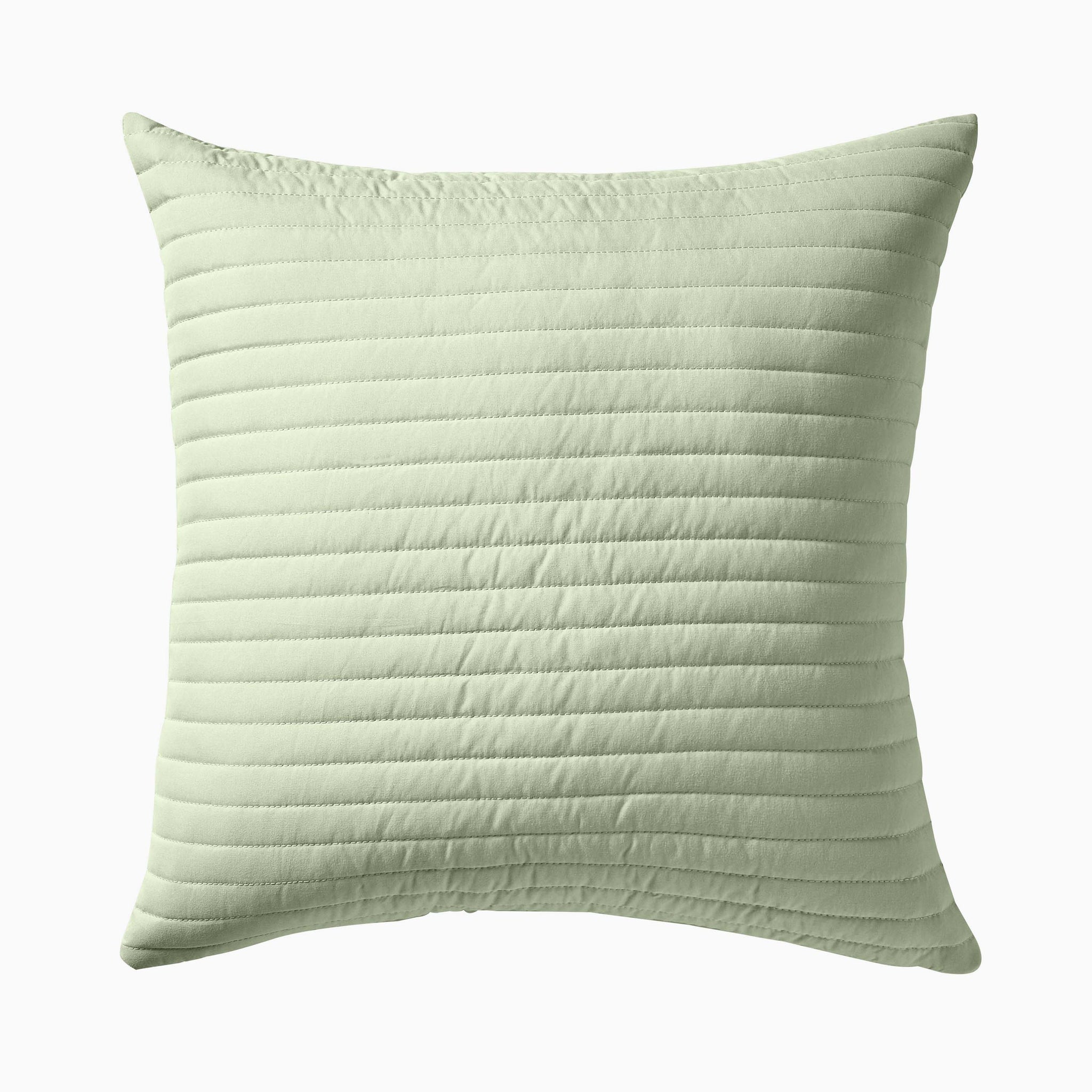 Quilted Lines Green Square Cushion - DISC Quilted Lines Cushion Sage 55x55CM Accessories Sterling Home 2