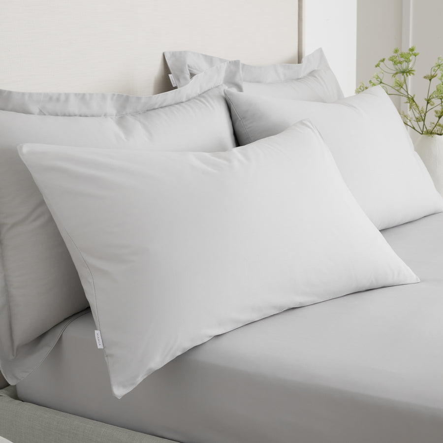 Bianca Percale Grey Pillowcase Pair - 200TC Percale Grey Std Pillowcase Pair Accessories Sterling Home 1