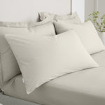 Bianca Percale Cream Pillowcase Pair - 200TC Percale Natural Std Pillowcase Pair Accessories Sterling Home 1