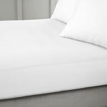 Bianca Sateen White Flat Bed Sheet - 400TC Sateen White Double Fitted Sheet - Double Accessories Sterling Home 2