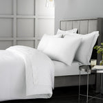 Bianca Sateen White Flat Bed Sheet - 400TC Sateen White Double Fitted Sheet - Double Accessories Sterling Home 1