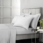 Bianca Sateen Grey Flat Bed Sheet - 400TC Sateen Dove Grey Double Flat Sheet - Double Accessories Sterling Home 1