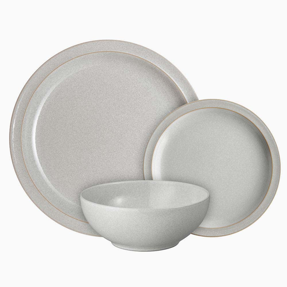 Denby Dove Grey 12 Piece Dinner Set - Dove Grey 12 Piece Tableware Set Accessories Sterling Home 2