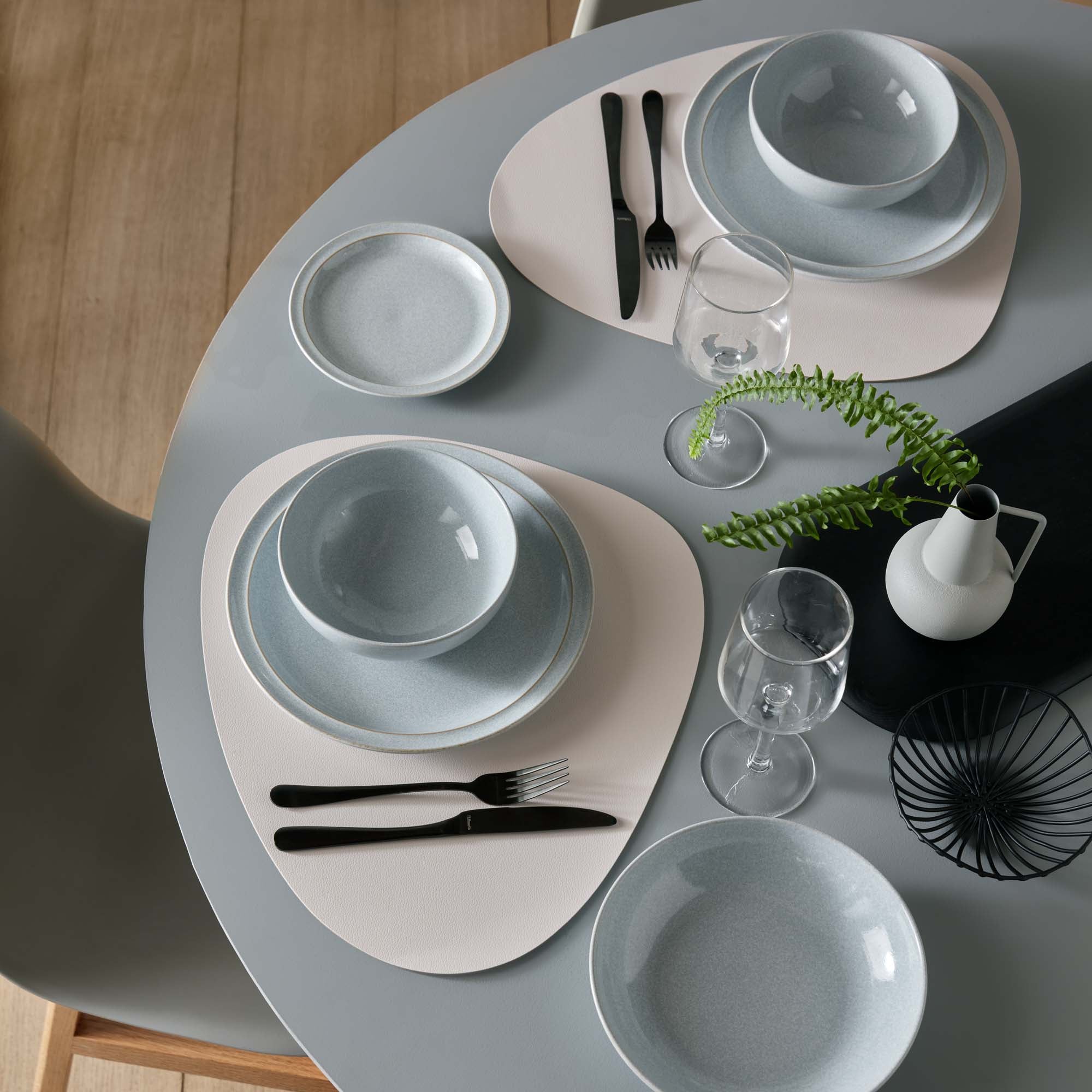 Denby Dove Grey 12 Piece Dinner Set - Dove Grey 12 Piece Tableware Set Accessories Sterling Home 5