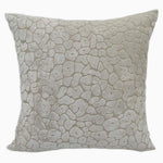 Leopard Cut Velvet Cream Square Cushion - Spoton Cut Velv PM Ivory 56x56CM Cushion Accessories Sterling Home 1