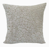 Leopard Cut Velvet Cream Square Cushion