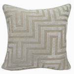 Abstract Cut Velvet Cream Square Cushion - DISC Amazing PM Cut Velvet Ivory 43x43CM Cushion Accessories Sterling Home 1