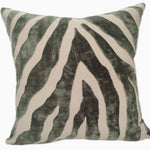 Zebedeedodah Cut Velvet Green Square Cushion - Zebedeedodah PM Cut Velvet Sage 43x43CM Cushion Accessories Sterling Home 1