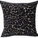 Leopard Cut Velvet Black Square Cushion - Spoton Cut Velvet PM Black 56x56CM Cushion Accessories Sterling Home 1