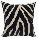 Zebedeedodah Cut Velvet Black Square Cushion