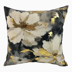 Sally Printed Gold Foil Square Cushion - Sally Printed Floral Gold Foil 45x45CM Cushion Accessories Sterling Home 1