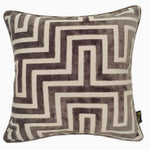 Abstract Cut Velvet Brown Square Cushion - Amazing PM Cut Velvet Choc 43x43CM Cushion Accessories Sterling Home 1
