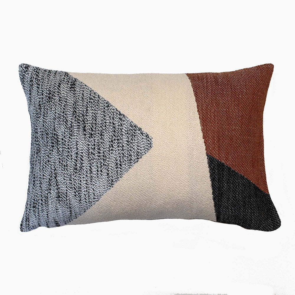 Colorado Geo Textured Rectangular Pillow - DISC Colorado Textured Geo Rust 35x35CM Cushion Accessories Sterling Home 1
