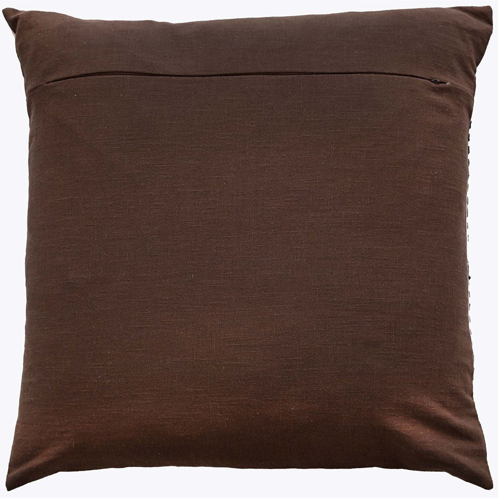 Saloni Art Deco Brown Square Cushion - DISC Saloni Art Deco Stitch Brown 45x45CM Cushion Accessories Sterling Home 2