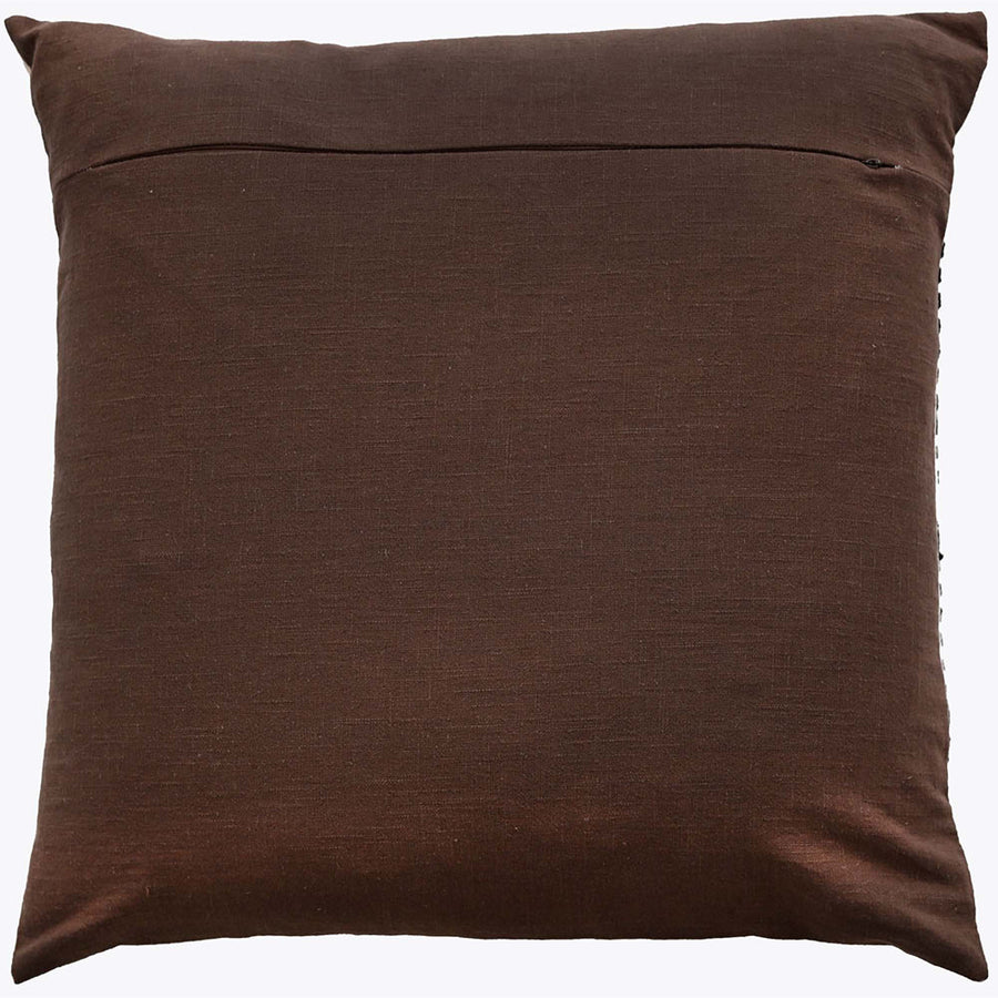 Saloni Art Deco Brown Square Cushion - DISC Saloni Art Deco Stitch Brown 45x45CM Cushion Accessories Sterling Home 2