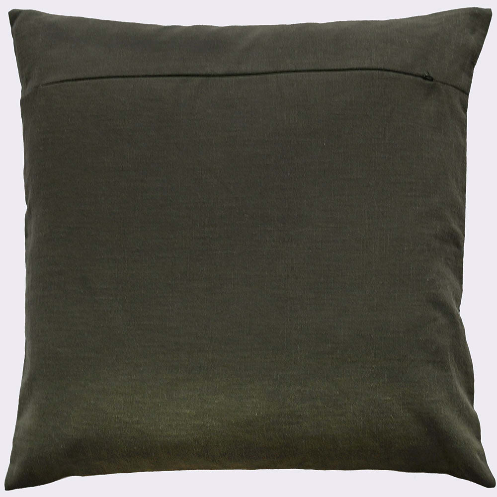 Saloni Art Deco Green Square Cushion - Saloni Art Deco Stitch Olive 45x45CM Cushion Accessories Sterling Home 2