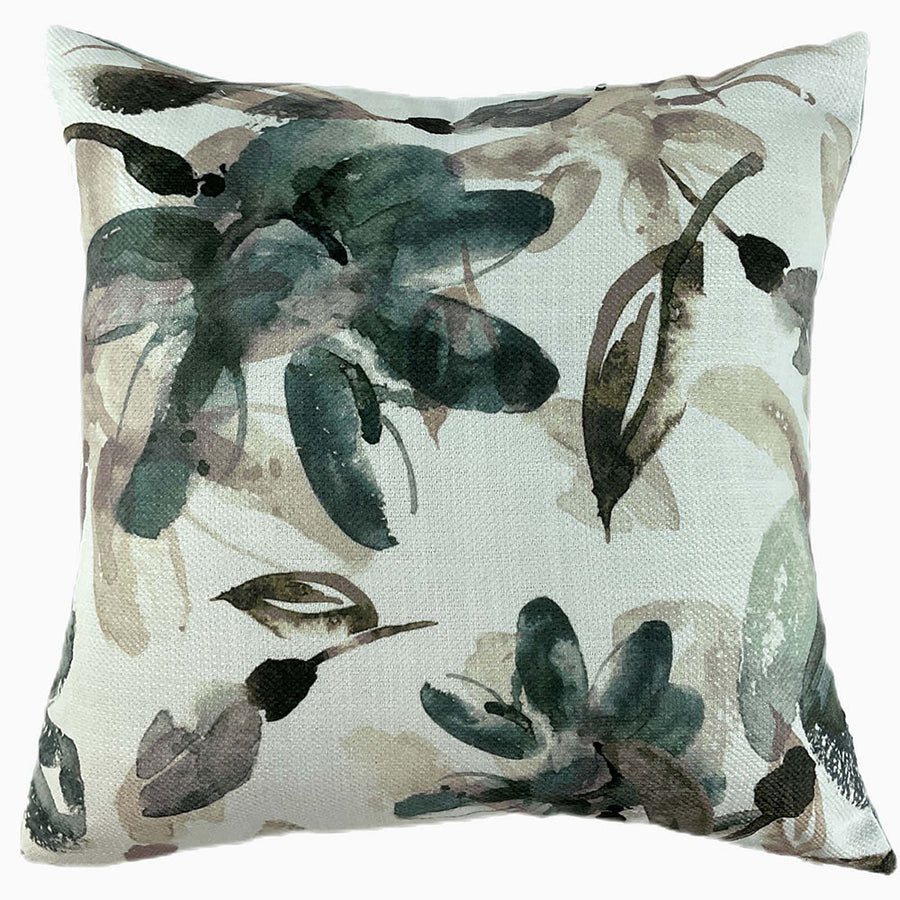Kelly Floral Green Square Cushion - Kelly Floral Water Seafoam 45x45CM Cushion Accessories Sterling Home 1