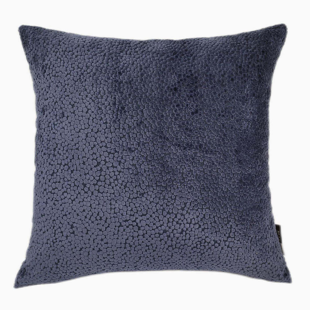 Bingham Velvet Dots Blue Rectangular Cushion - Bingham Velvet Dots Navy 43x43CM Cushion Accessories Sterling Home 1