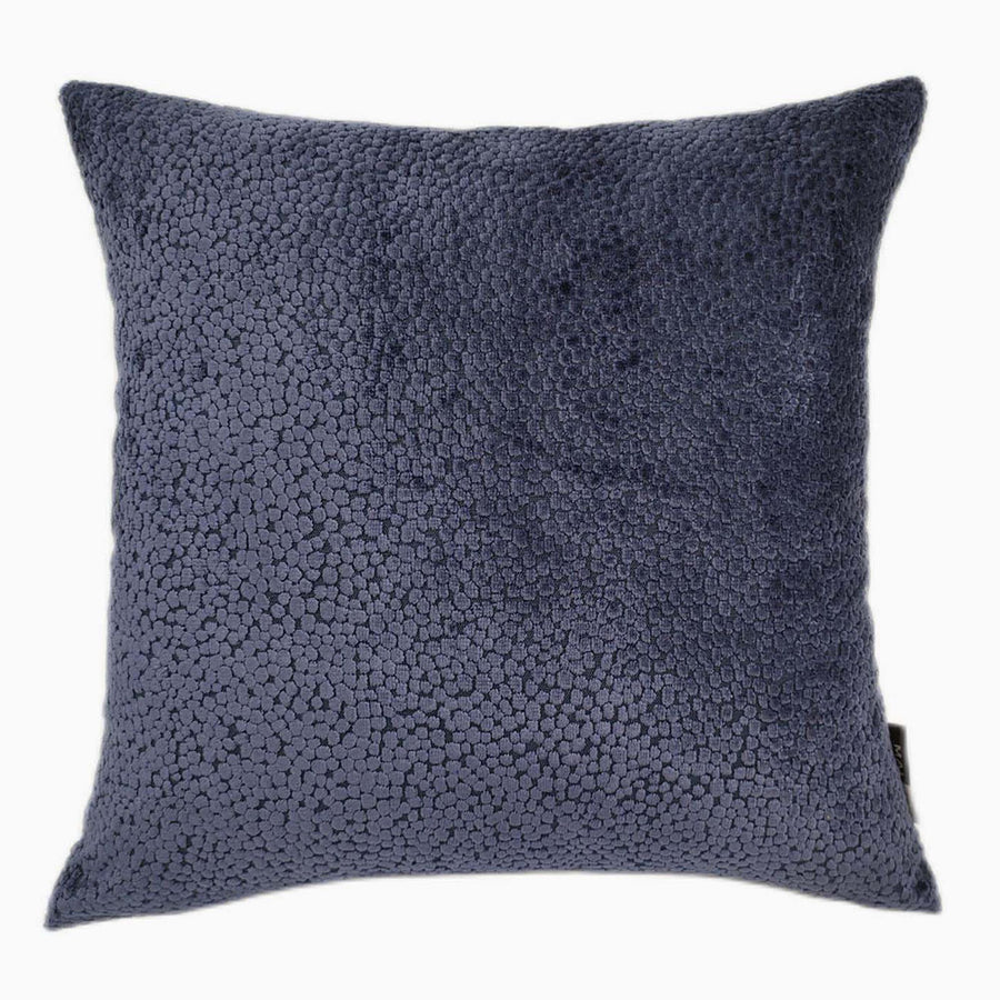 Bingham Velvet Dots Blue Rectangular Cushion - Bingham Velvet Dots Navy 43x43CM Cushion Accessories Sterling Home 1