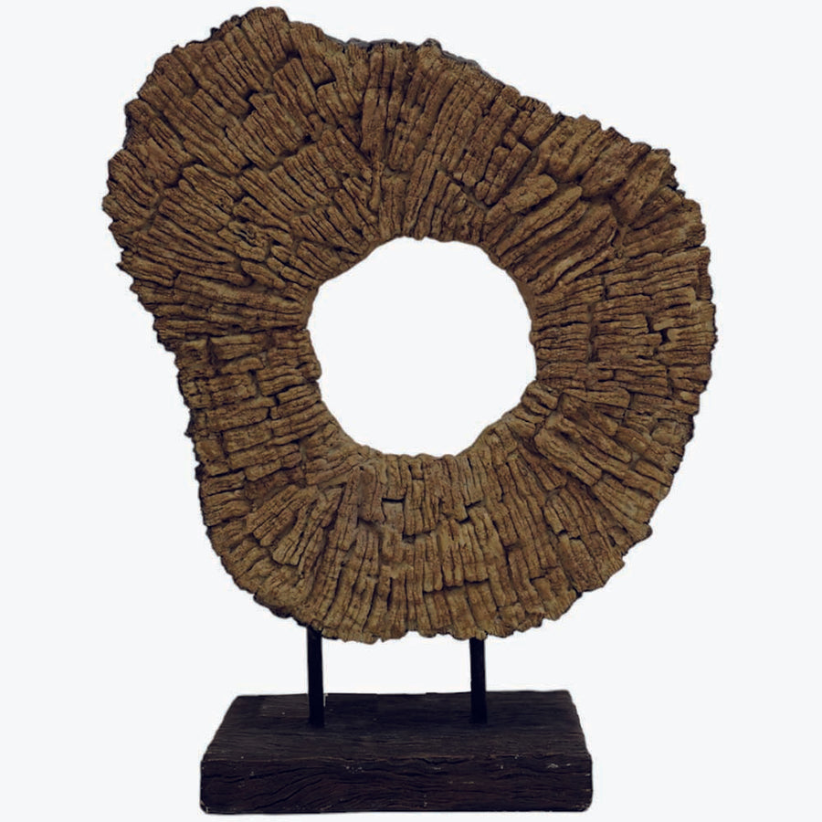 Led Wood Effect Table Lamp - Wood Effect LED Lamp 45.5CM Accessories Sterling Home 1