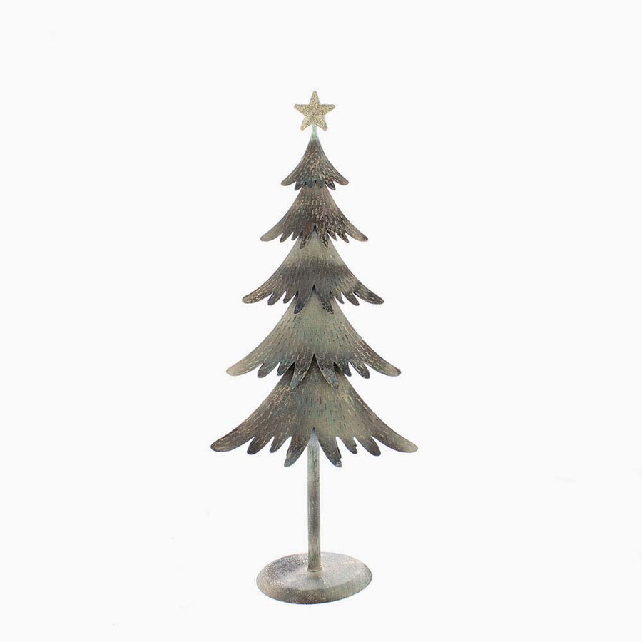 Aged Effect Gold Metal Tabletop Tree - I Aged Effect Gold Metal Tabletop Tree 39CM Accessories Sterling Home 1