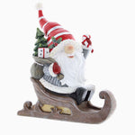 Gonk On Sleigh Red & Grey - C Polyresin Red/Grey Gonk On Sleigh 22CM Accessories Sterling Home 1