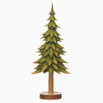 Green Tree on Wooden Base - C Green Resin Tree On Natural Base 44CM Accessories Sterling Home 1