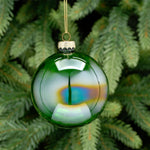 Iridescent Green Glass Bauble - S Iridescent Green Ball Glass Bauble 8CM Accessories Sterling Home 1