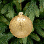 Gold Glass Bauble - C Gold Glass Bauble 8CM Accessories Sterling Home 1