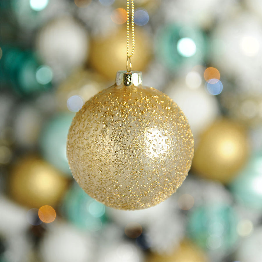 Gold Glass Bauble - C Gold Glass Bauble 8CM Accessories Sterling Home 2