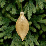 Gold Olive Glass Bauble - C Gold Glass Olive Bauble 13CM Accessories Sterling Home 1