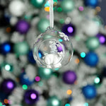 Polar Bear Glass Bauble - L Clear Glass Bauble With Polar Bear 8CM Accessories Sterling Home 2