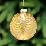 Gold Swag Glass Bauble - C Clear With Gold Swag Glass Bauble 8CM Accessories Sterling Home 1