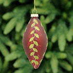 Leaves Red & Green Olive Glass Bauble - C Red Green Leaves Olive Glass Bauble 15CM Accessories Sterling Home 1