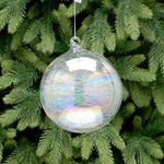Spun Glass Bauble - L Clear Spun Glass Inside Bauble 12CM Accessories Sterling Home 1