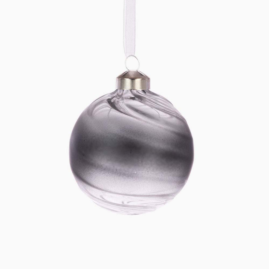 Small Jo Jo Grey Glass Bauble - I Jojo Glass Bauble 8CM Accessories Sterling Home 1