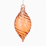 Naya Orange Finial Glass Bauble - I Naya Finial Glass Bauble 12CM Accessories Sterling Home 1