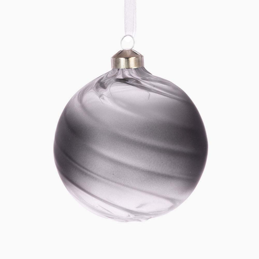Large Jo Jo Grey Glass Bauble - I Jojo Glass Bauble 10CM Accessories Sterling Home 1