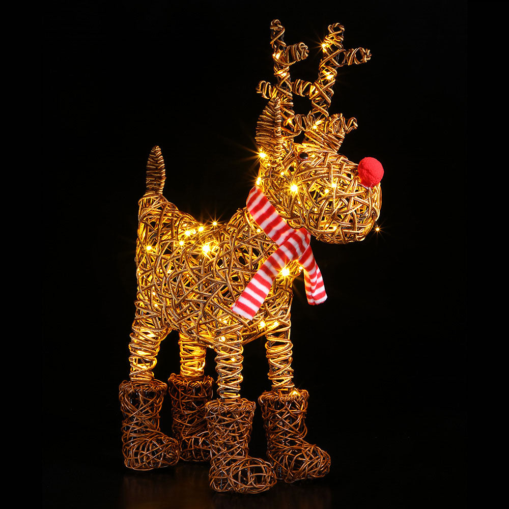 Wicker 120 LED Rudolph - Brown Wicker Rudolph 120 LEDs Large 75CM Accessories Sterling Home 1