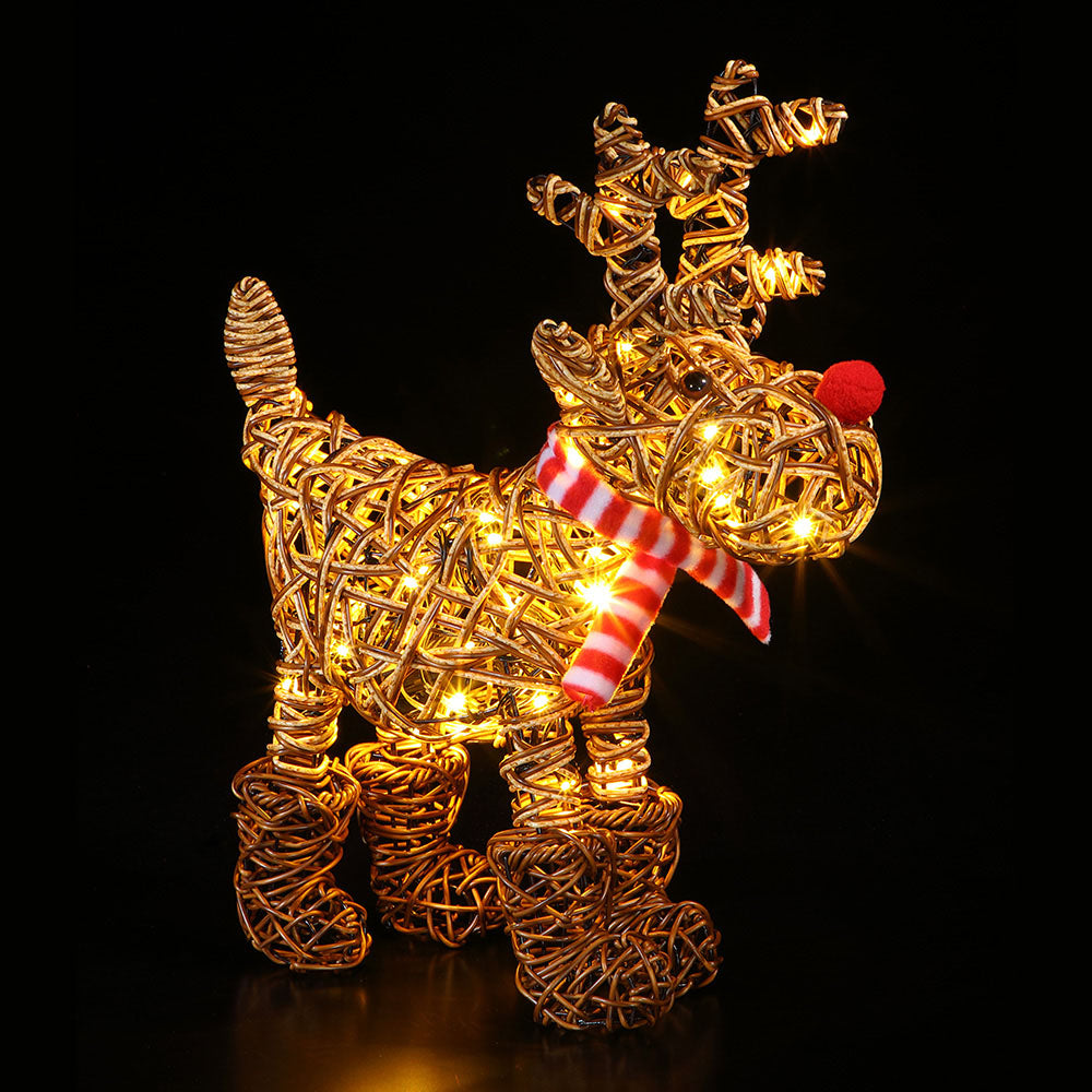 Wicker 60 LED Rudolph - Brown Wicker Rudolph 60 LEDs Small 45CM Accessories Sterling Home 1